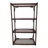 Bamboo and smoked glass shelf from the 60s and 70s