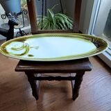 Large ceramic dish in the shape of a fish, Moulin des Loups brand