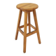 Vintage Oak Bar Stool: 1980s Yugoslavian Industrial High Chair