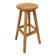 Vintage Oak Bar Stool: 1980s Yugoslavian Industrial High Chair