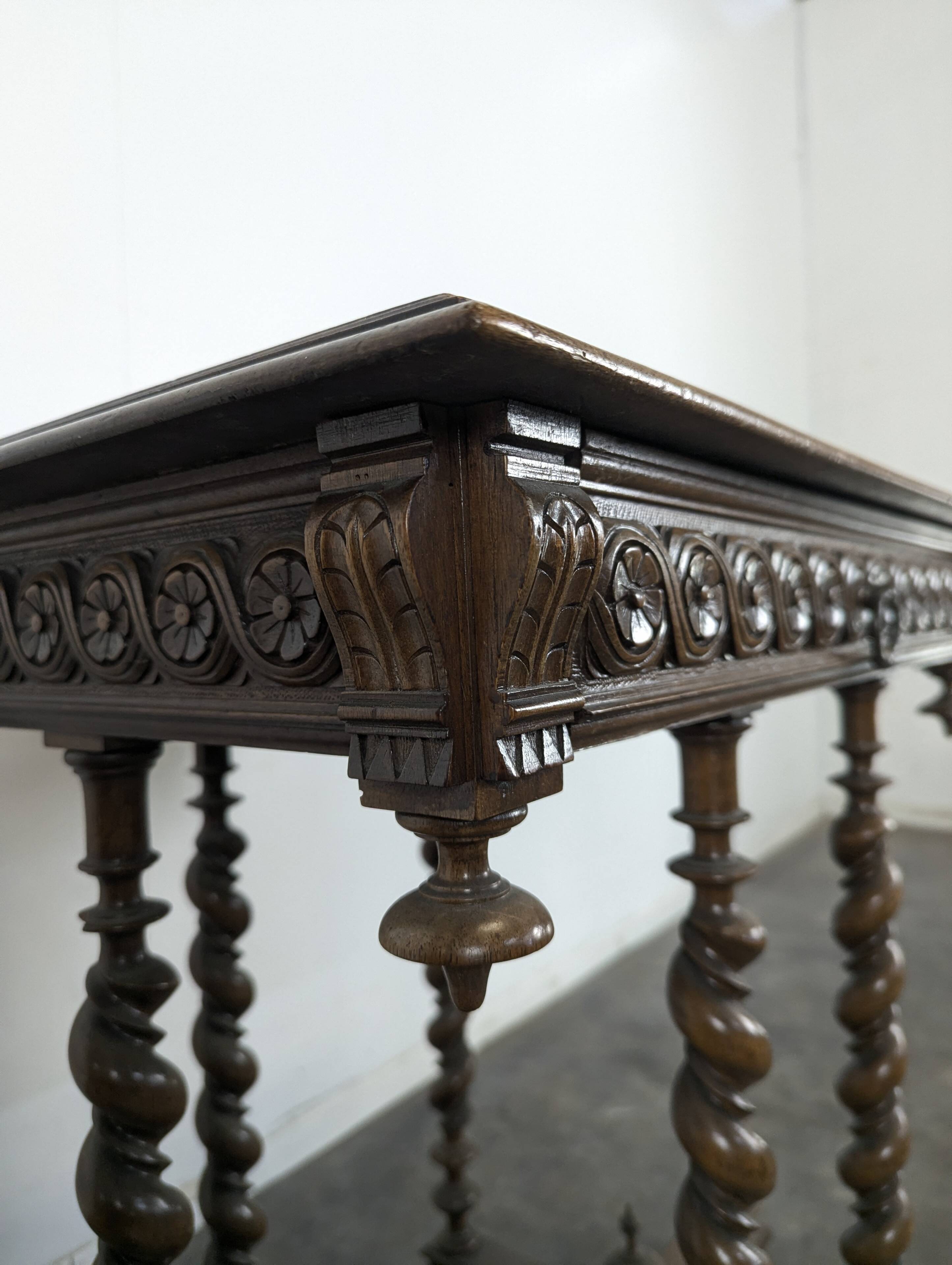 Walnut table in the Louis XIII style.