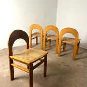 Set of 4 caned chairs Arcadia by Tagliabue di Cascina Armata, 1970-80.