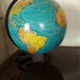 Globe terrestre , Mappemonde vintage tarides , 1977