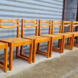 Set of 8 elm chairs Maison Regain