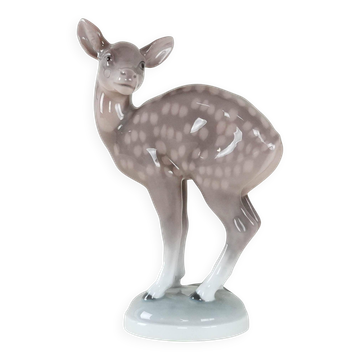 Figurine de cerf en porcelaine, design danois, années 1970, fabricant : Bing & Grøndah