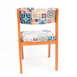 1980s modern, ethnic Upholstered chair, WK Möbel Germany