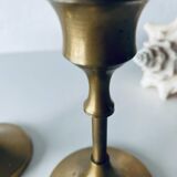 Pair of gilded brass candlesticks
