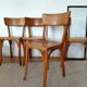 Rare set of 4 Baumann bistro chairs - branded with a hot iron (1930s/40s)