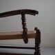 A pair of modern and sculptural vintage Danish armchairs in oak and papercord, 1940s.