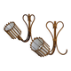 Rattan wall lights by Louis Sognot
