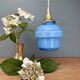 Vintage blue opaline suspension globe