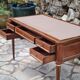 Double-sided mahogany flat desk in louis xvi style