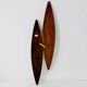 Italian sculptural wall mirror in wood from the 1960s.