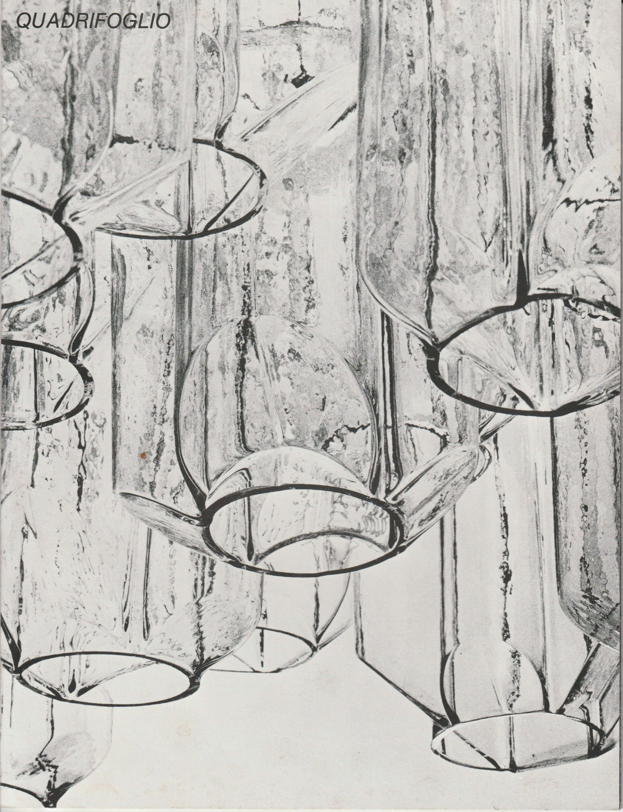 Suspension « Quadrifoglio » en verre de Murano par VeArt, années 1970