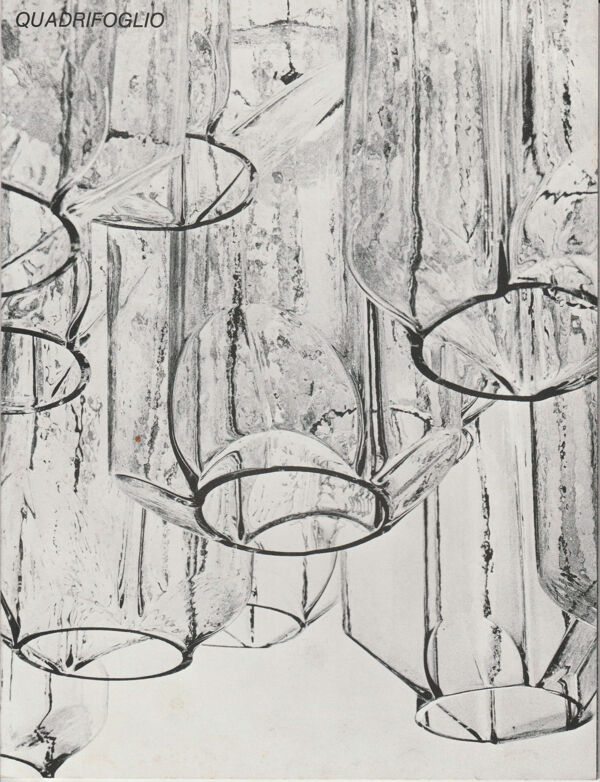 Suspension « Quadrifoglio » en verre de Murano par VeArt, années 1970