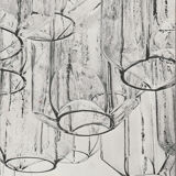 Suspension « Quadrifoglio » en verre de Murano par VeArt, années 1970