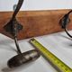 Wall rack "bistro" in metal and wood, 1900, 3 hooks