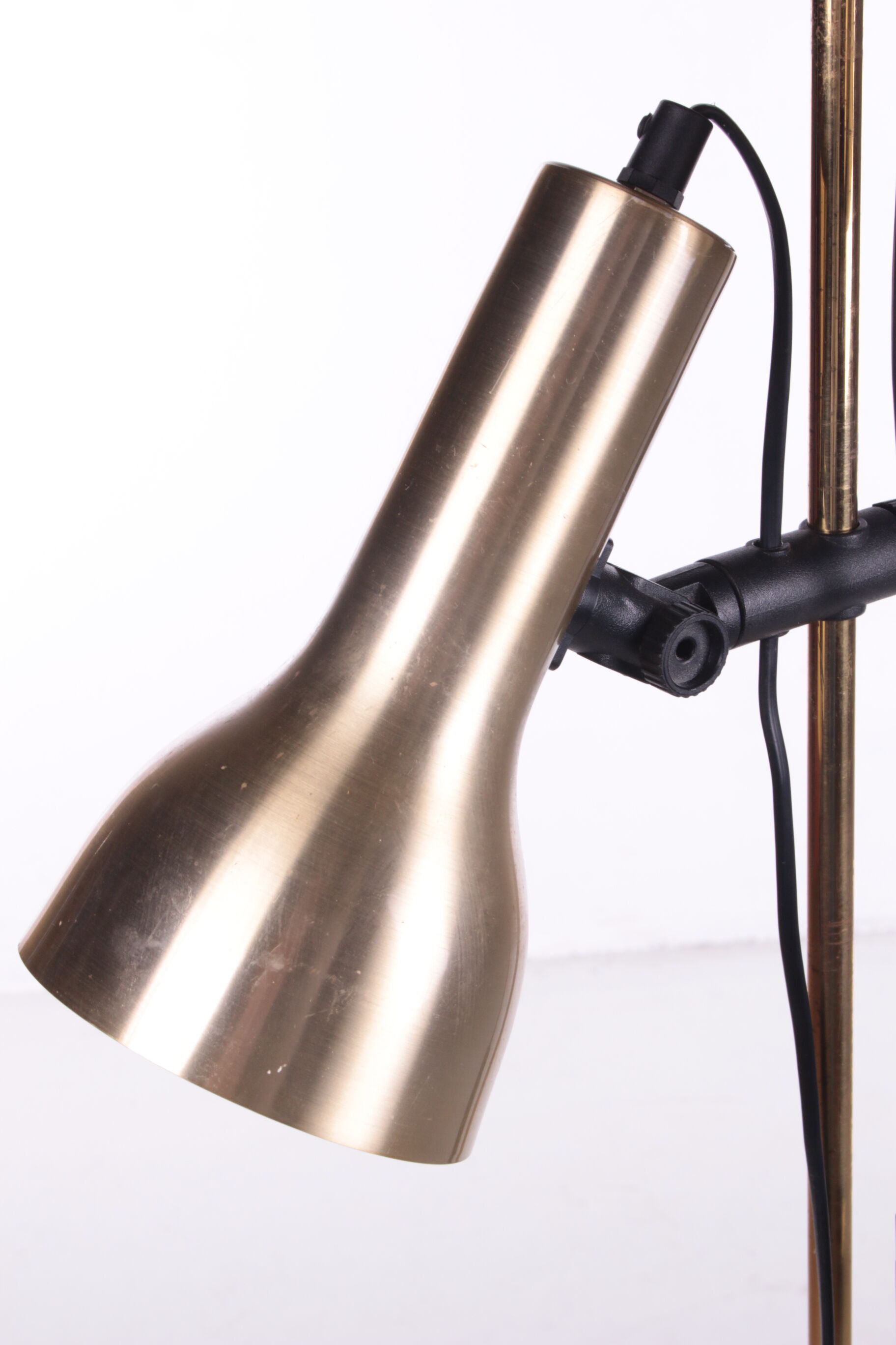 Vintage Danish gold floor lamp by Dansa, 1960s