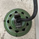 Green suspension lamp in enamelled sheet metal
