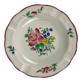 Cendrier, modèle réverbère par KG Lunéville, motif rose