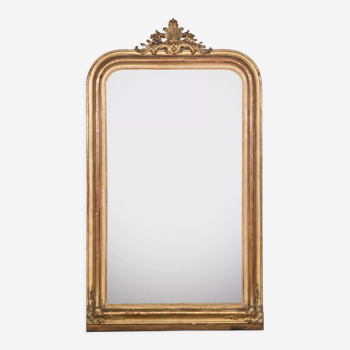 19th c louis philippe mirror with small crest