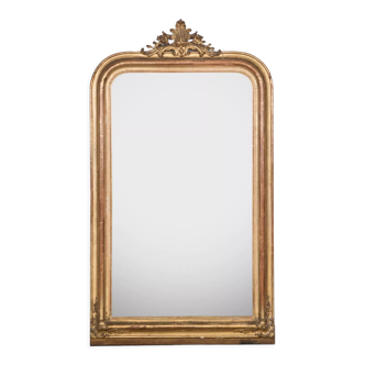 19th c louis philippe mirror with small crest
