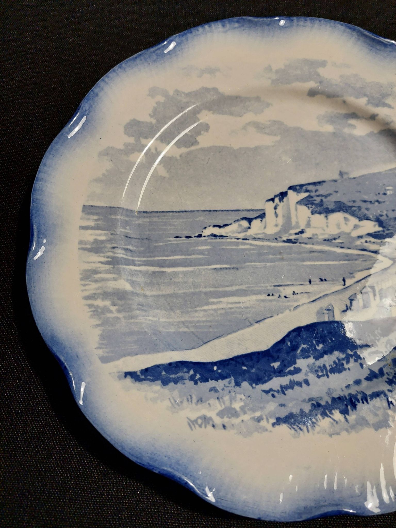 Sarreguemines earthenware plate with Marine decor late 19th century early 20th century