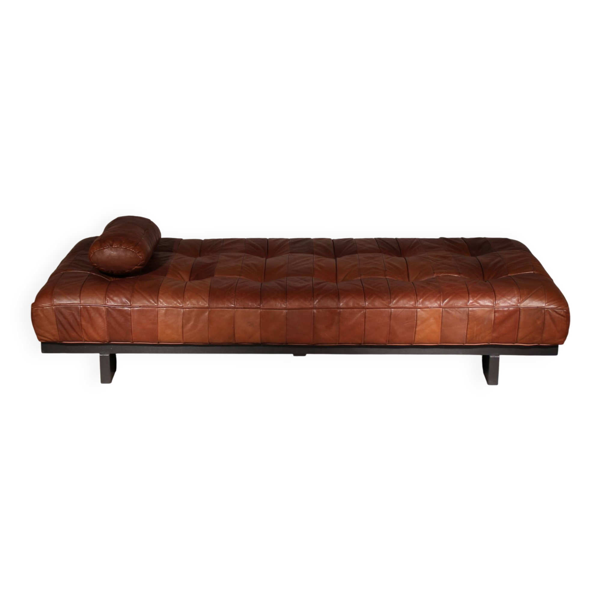 Daybed ‚DS-80‘ in Cognac Patchwork Leather by De Sede | Switzerland 1970s