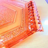 Art Deco pink glass top