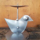 Candle holder bird metal casserole