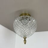 Modernist  "pineapple" ceiling light by glashütte limburg attrib., germany 1970
