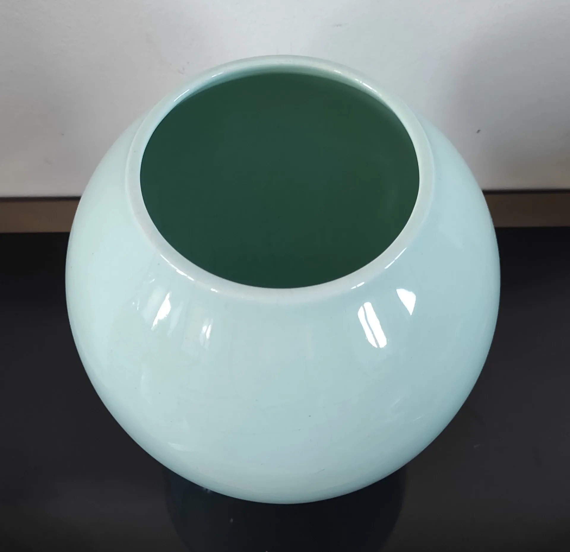 Vintage glazed ceramic vase