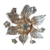 Golden brass flower wall lamp