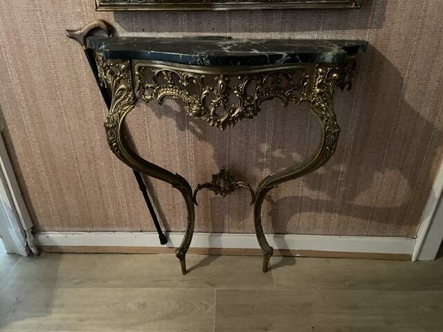 console avec miroir et deux appliques