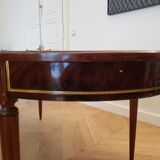Louis XVI oval table in mahogany, 2 extensions
