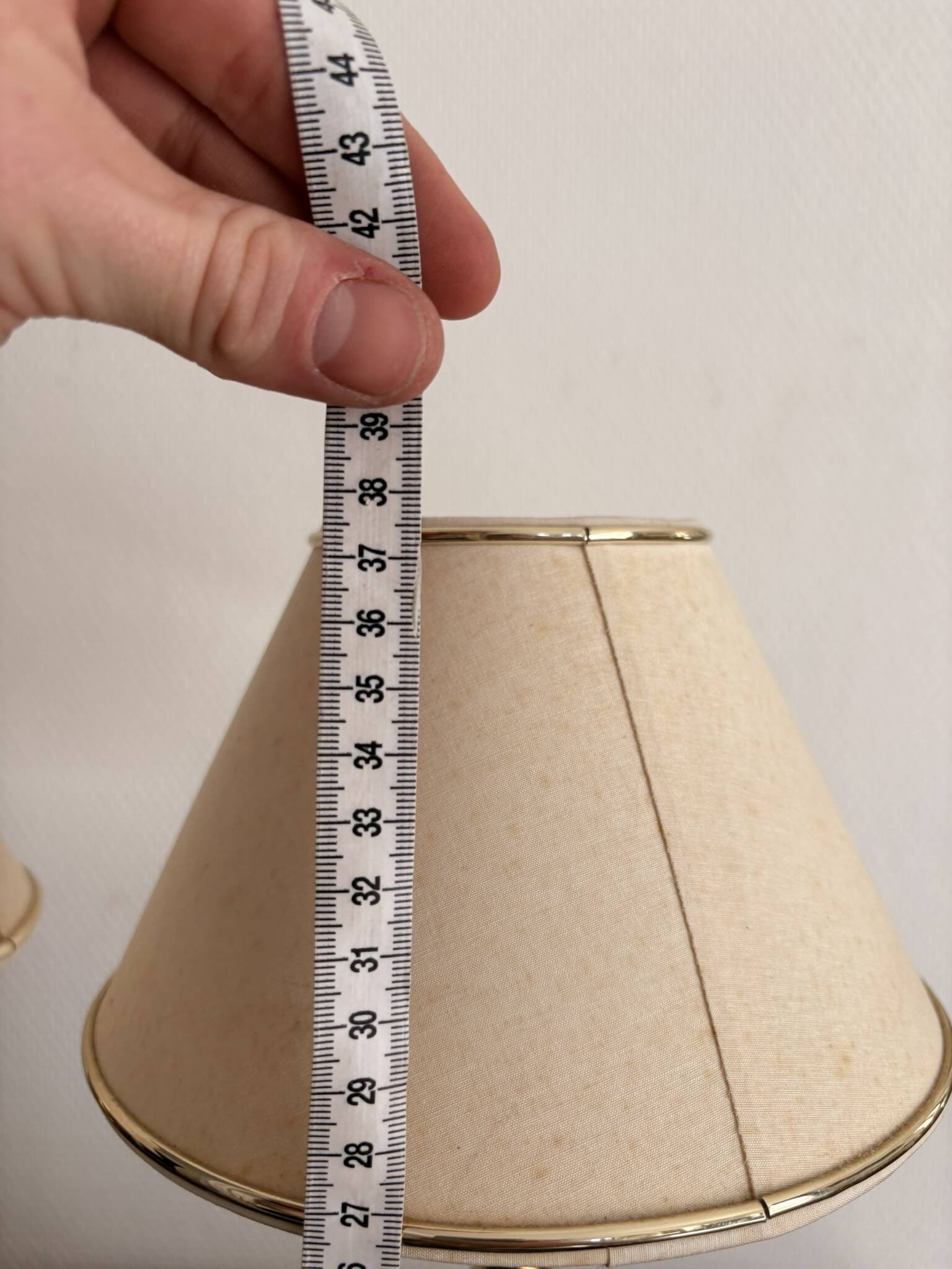 Pair of Brass-Gilded Bouillotte Lamps Vintage Wood Neo-Classical Shade