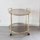 Golden serving table