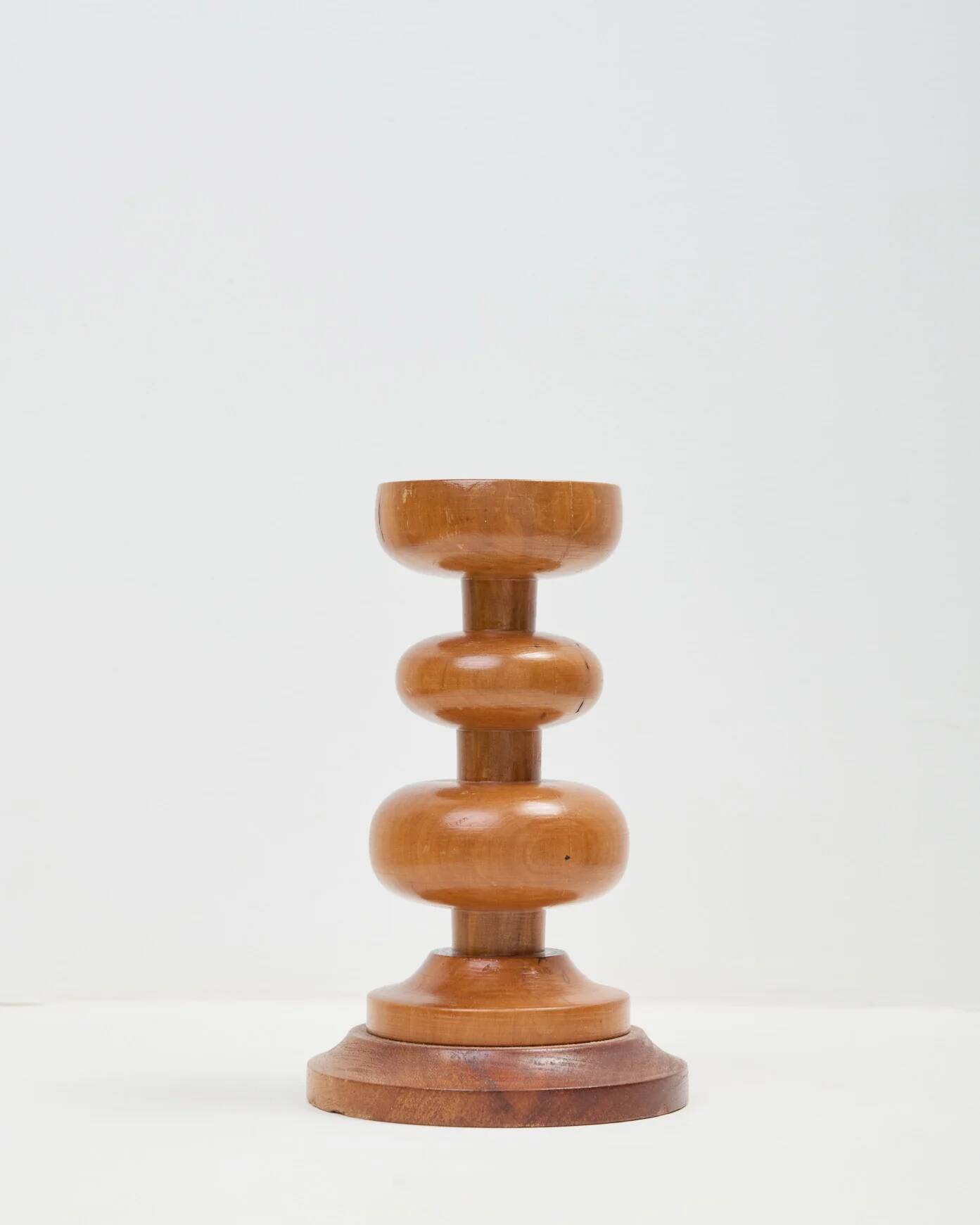 Wooden candlestick, 1970s