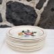 Set de 10 assiettes plates Sarreguemines, modèle Chatenois