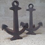 Pair of navy ink chenet 1960