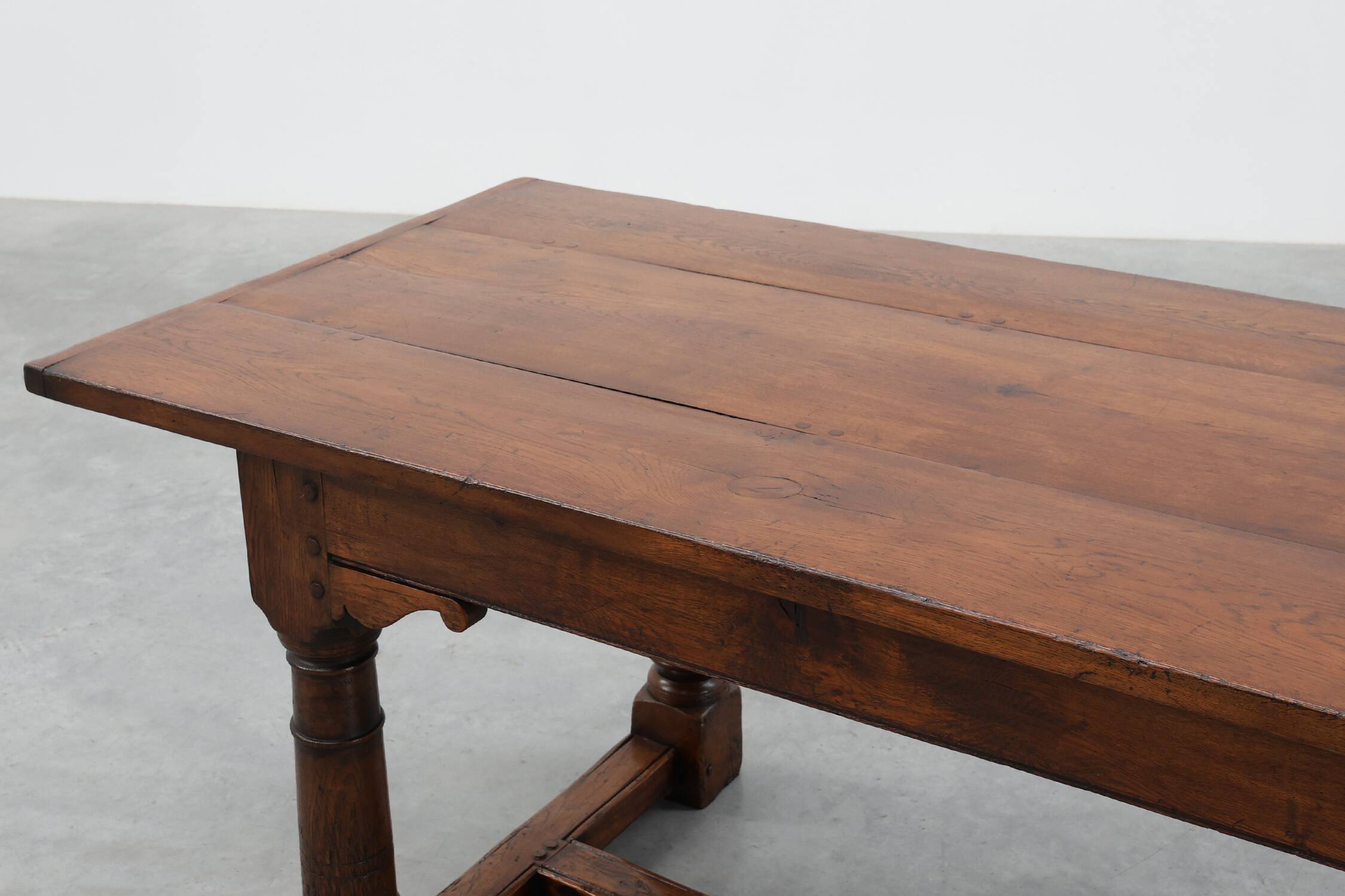 Grande table à manger en chêne français, style Renaissance, vers 1880