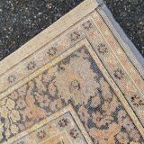 Beige and blue wool Persian rug with a velvet effect, 170x240cm.