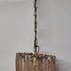 Suspension with pink glass pendants, 1980s