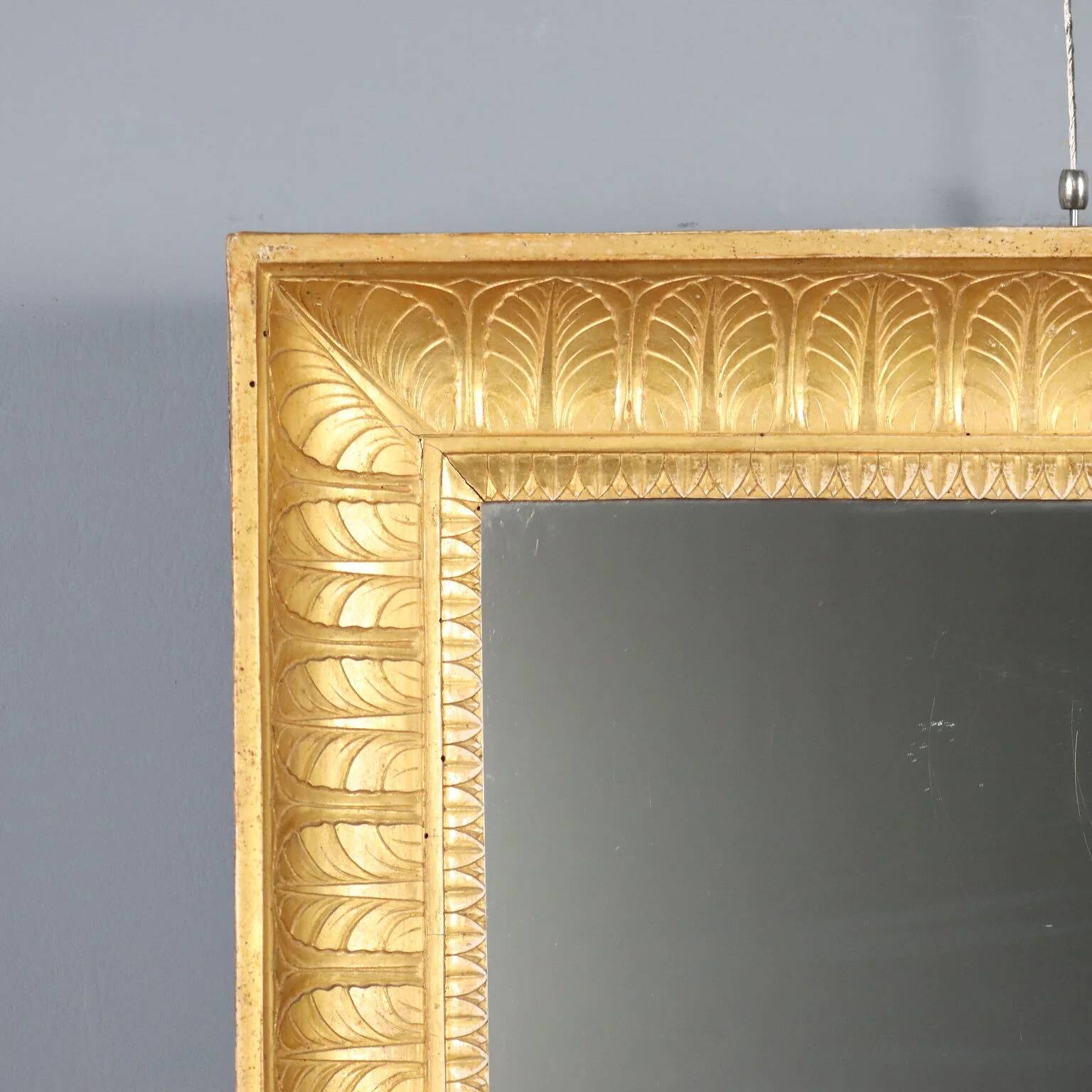 Antique Empire mirror in gilded wood, Italy, 19th century.