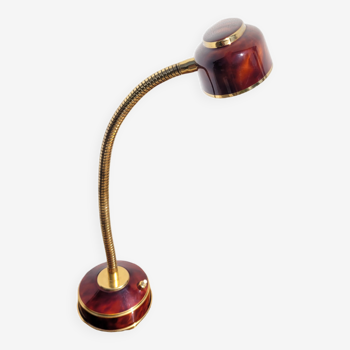 Lampe flexible vintage Madec dorée