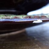 Assiettes à huîtres vintage françaises en céramique Vallauris, signées Marius Giuge, lot de quatre