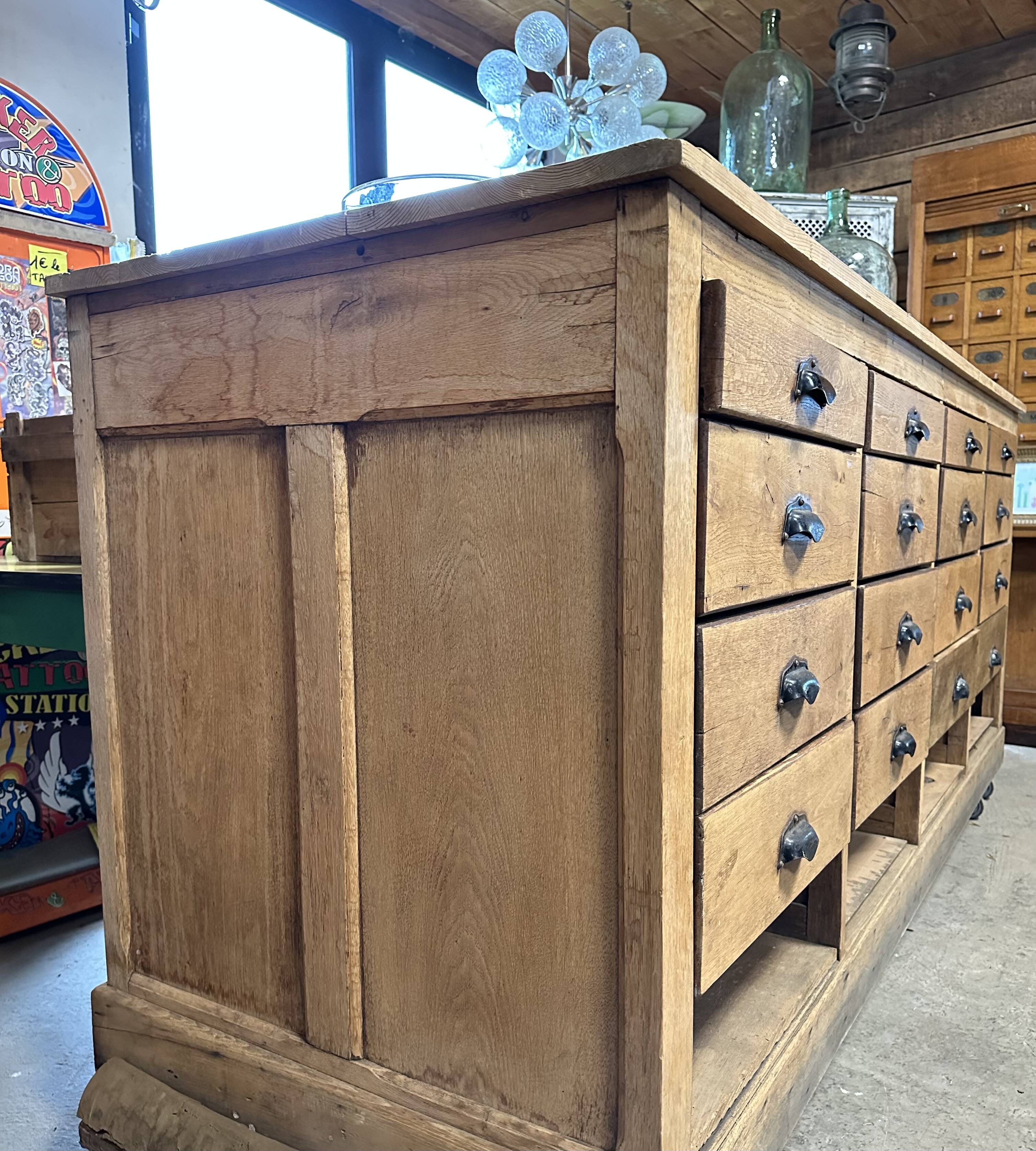 Large counter with drawers