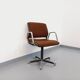 Vintage Steelcase Strafor office chair in chrome and fabric from the 70s