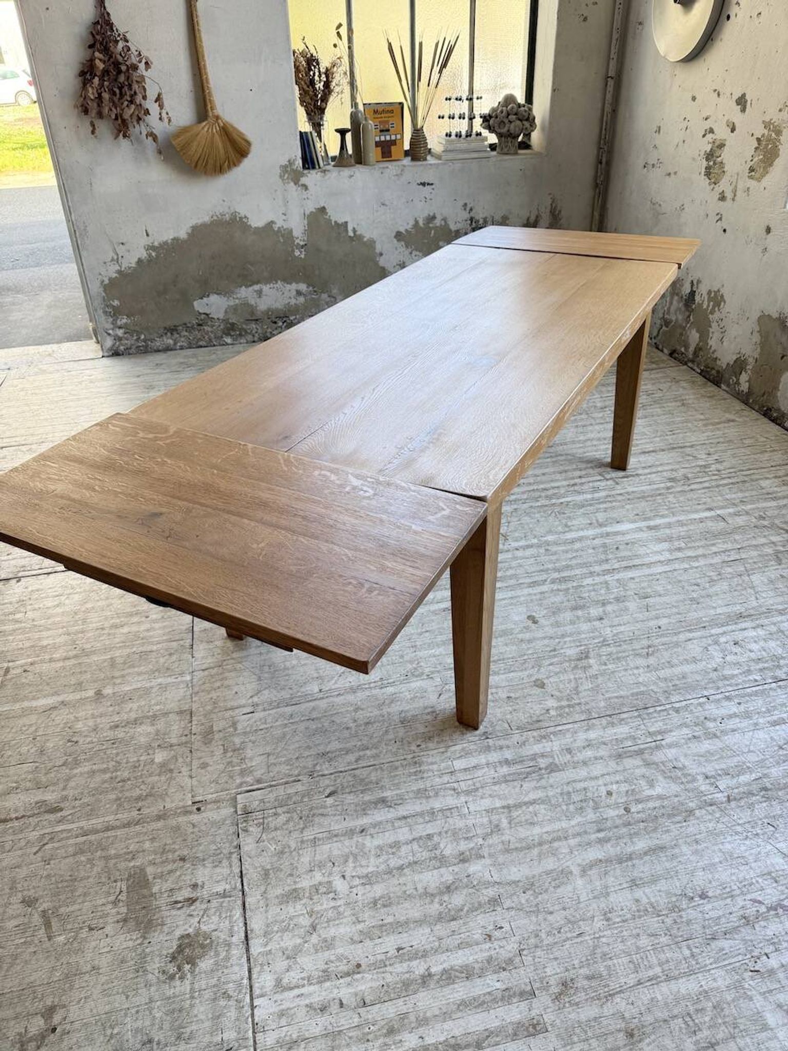 Table de ferme extensible en chêne massif