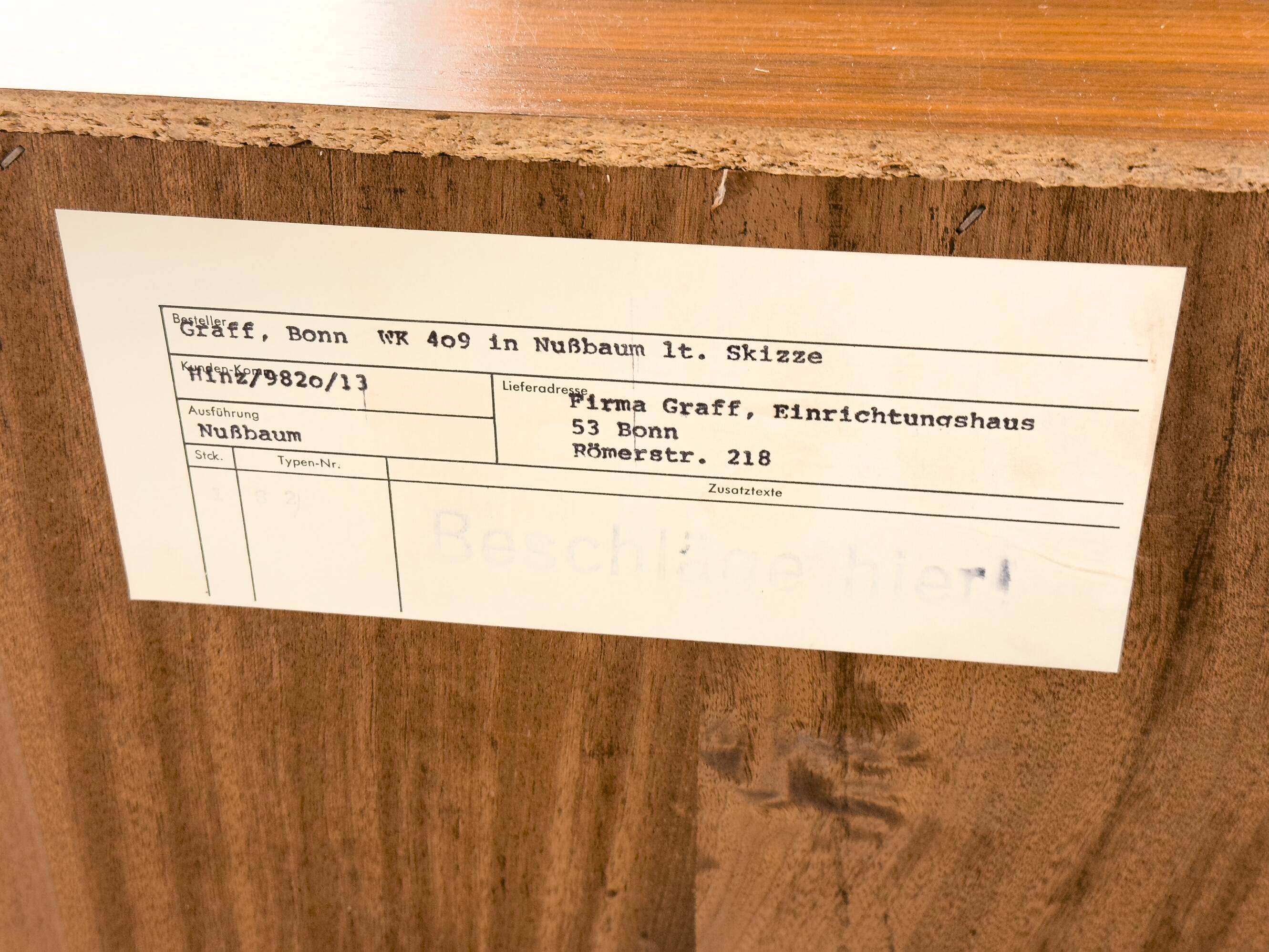 Commode à tiroirs en noyer de WK Möbel, années 1960